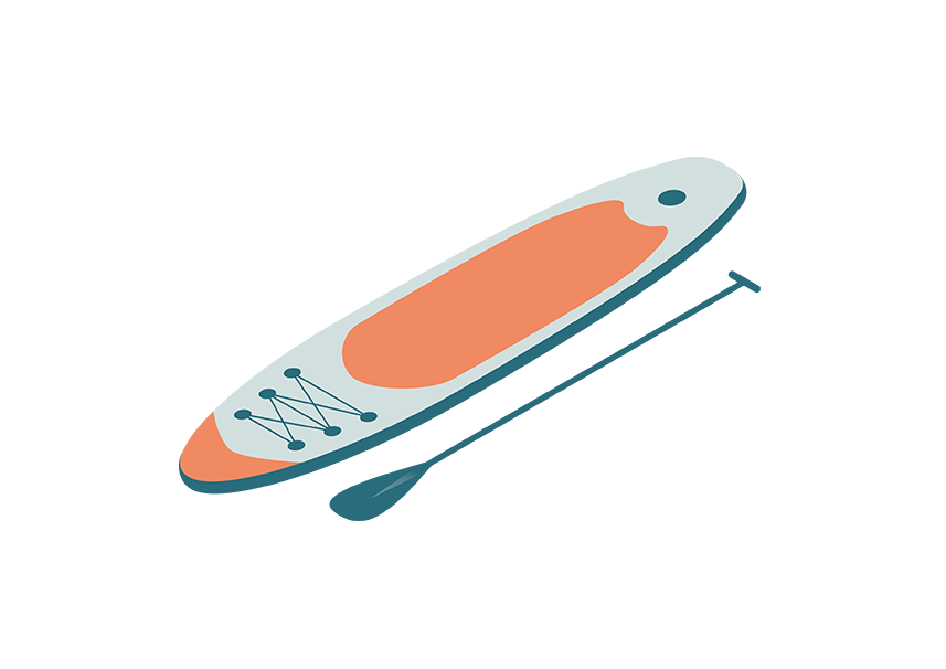 Illustration of an airplane with an orange and teal design, featuring a prominent orange-tinted window area and teal wings.
